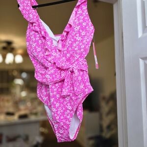 Lilly Pulitzer Delphine One Piece Swimsuit Aura Pink